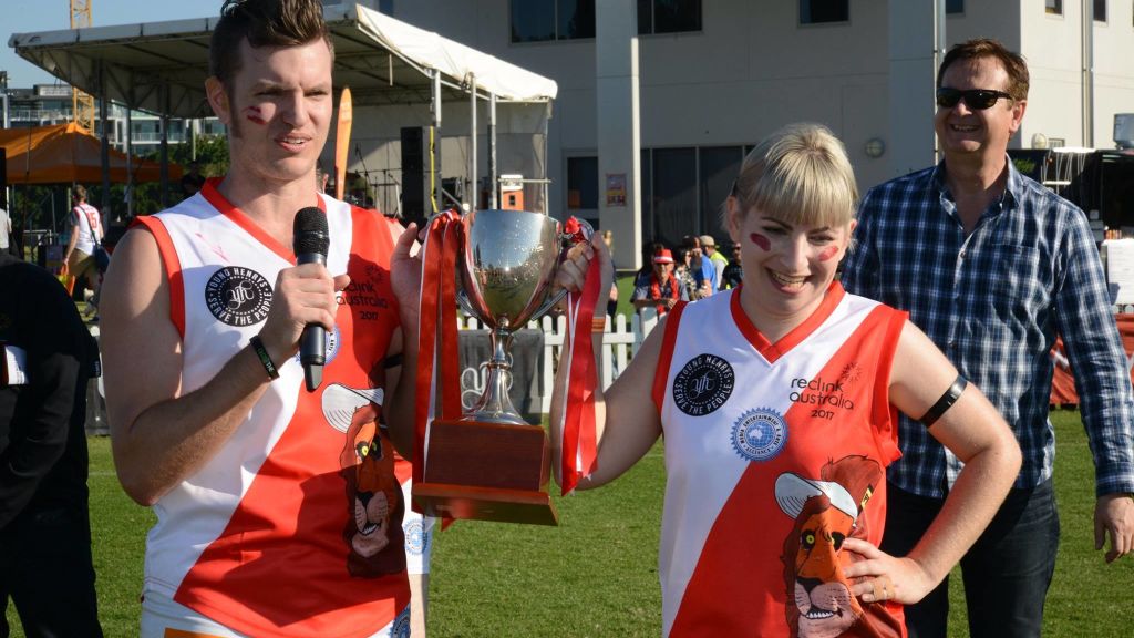The winning Brisbane Lines team captains