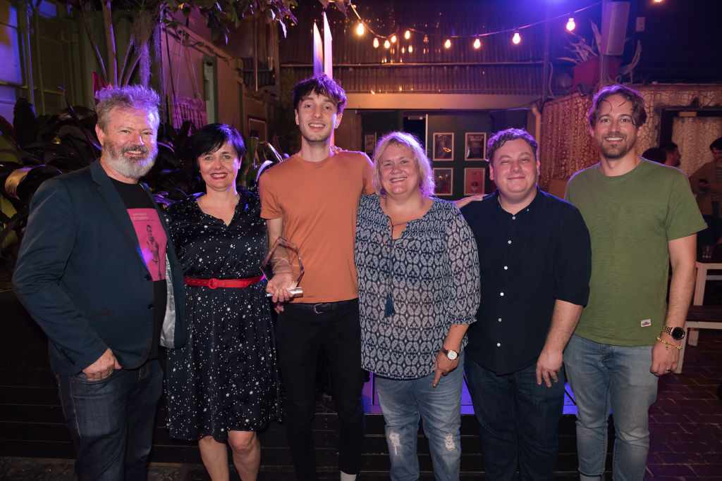 L-R Sean Sennett, Adele Pickvance, Jeremy Neale, Sally McLennan, Andrew Tutle, Joel Edmondson